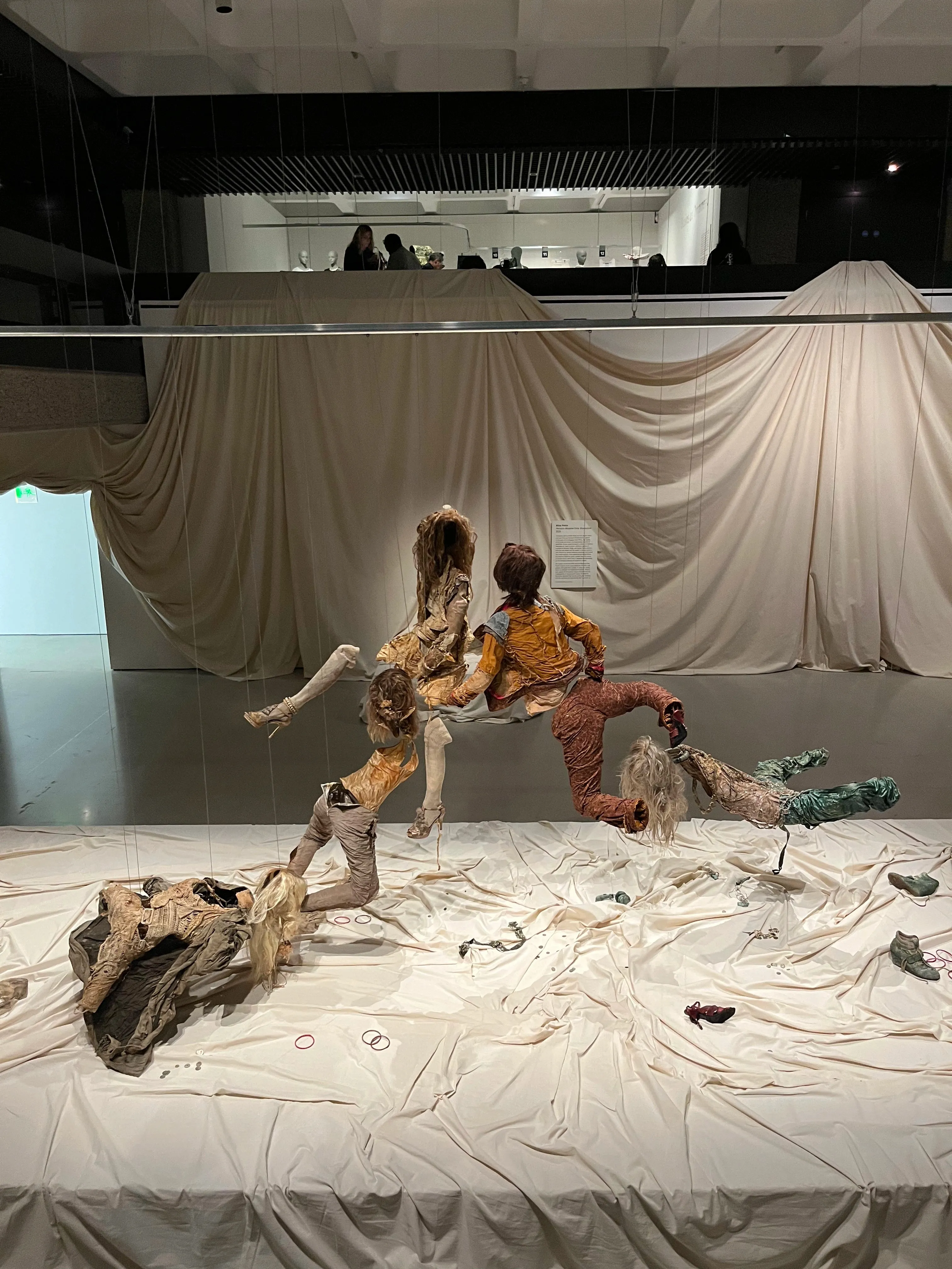'After the 0rgy', Comissioned Installation for Dirty Looks: Desire and Decay in Fashion Barbican Art Gallery